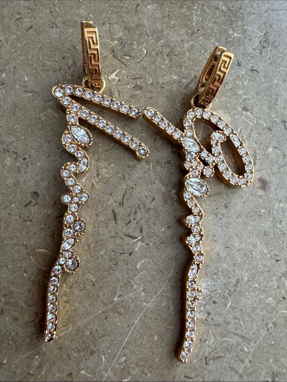 Authentic Versace Gold Crystal earrings